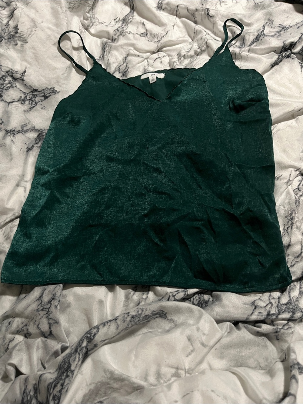 bp Emerald Green Satin V-Neck Cami